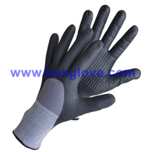 15 Gauge Nylon/Spandex Liner, Nitrile Coating, 3/4, Micro-Foam Safety Gloves